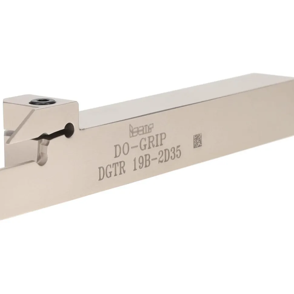 Indexable Grooving-Cutoff Toolholder: DGTR 19B-2D35, 0.075 to 0.098" Groove Width, 0.689" Max Depth of Cut, Right Hand