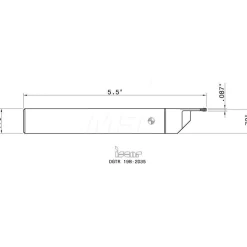Indexable Grooving-Cutoff Toolholder: DGTR 19B-2D35, 0.075 to 0.098