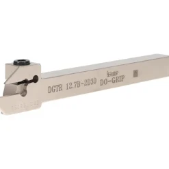 Indexable Grooving-Cutoff Toolholder: DGTR 12.7B-2D30, 0.075 to 0.098" Groove Width, 0.591" Max Depth of Cut, Right Hand