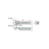 Indexable Grooving-Cutoff Toolholder: TGTR 25.4-4, 0.146 to 0.177" Groove Width, 1-1/4" Max Depth of Cut, Right Hand