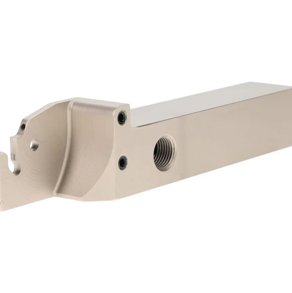 Indexable Grooving-Cutoff Toolholder: TGTL19-3JHP, 2.8 to 3.5 mm Groove Width, 22.22 mm Max Depth of Cut, Left Hand