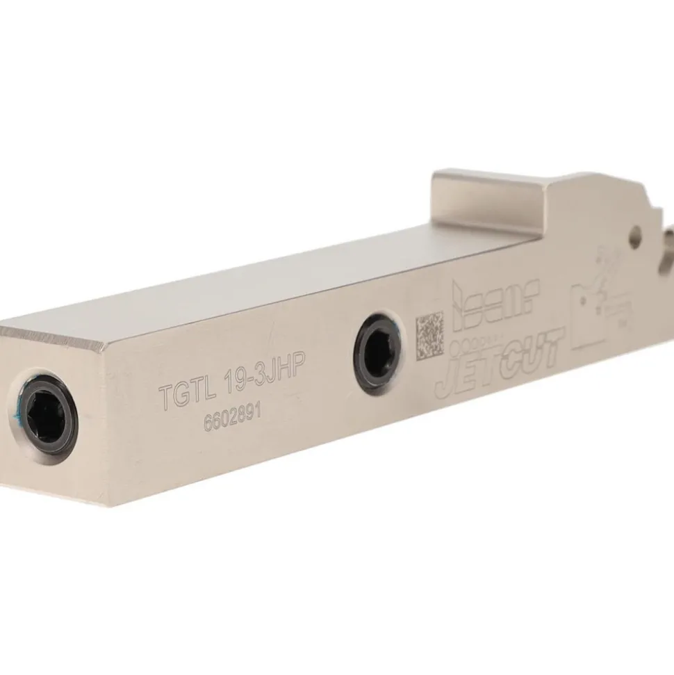 Indexable Grooving-Cutoff Toolholder: TGTL19-3JHP, 2.8 to 3.5 mm Groove Width, 22.22 mm Max Depth of Cut, Left Hand