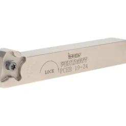 Indexable Grooving-Cutoff Toolholder: PCHR 19-24, 0.0197 to 1/8" Groove Width, 0.256" Max Depth of Cut, Right Hand