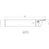 Indexable Grooving Toolholder: GHGR 25.4-2, External, Right Hand, 1.34" Max Workpiece Dia