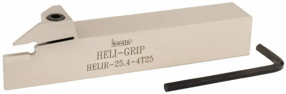 Indexable Grooving Toolholder: HELIR 25.4-4T25, External, Right Hand, 1.97" Max Workpiece Dia