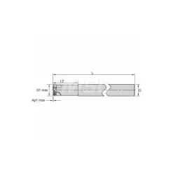 Indexable High-Feed End Mill: C7792VXD09CA1.25Z03R3, Straight Shank