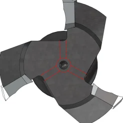 Indexable High-Feed End Mill: 2X1X3/8X2