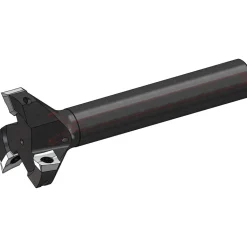 Indexable High-Feed End Mill: 2X3/4X3/8X2", Cylindrical Shank