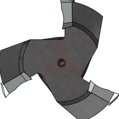 Indexable High-Feed End Mill: 2X3/4X3/8X2