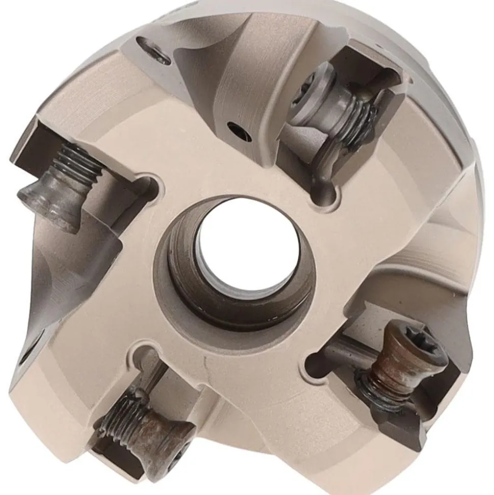 Indexable High-Feed Face Mill: 1.37 to 2" Cut Dia, 0.75" Arbor Hole