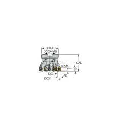 Indexable High-Feed Face Mill: 1.136 to 2" Cut Dia, 0.75" Arbor Hole