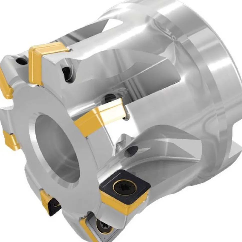 Indexable High-Feed Face Mill: 1.439 to 2" Cut Dia, 0.75" Arbor Hole