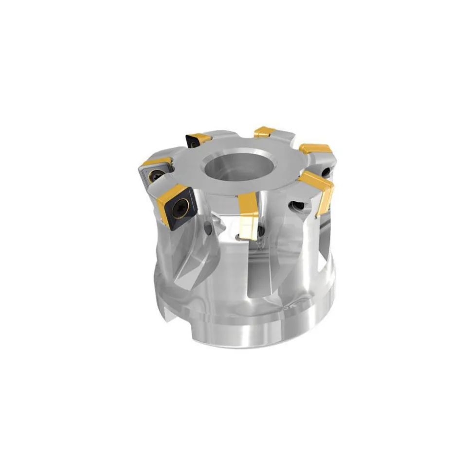 Indexable High-Feed Face Mill: 1.439 to 2" Cut Dia, 0.75" Arbor Hole