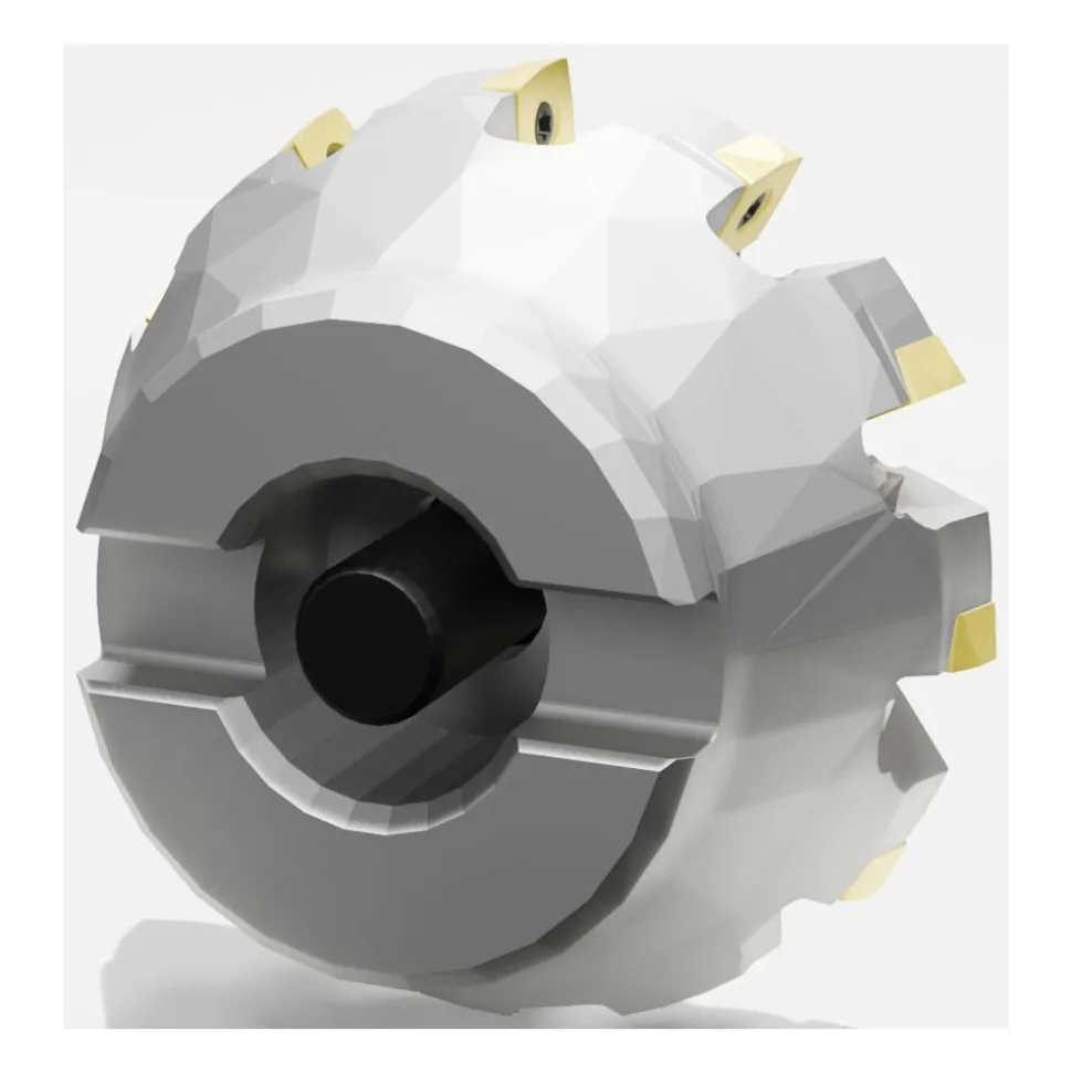 Indexable High-Feed Face Mill: 0.75" Arbor Hole