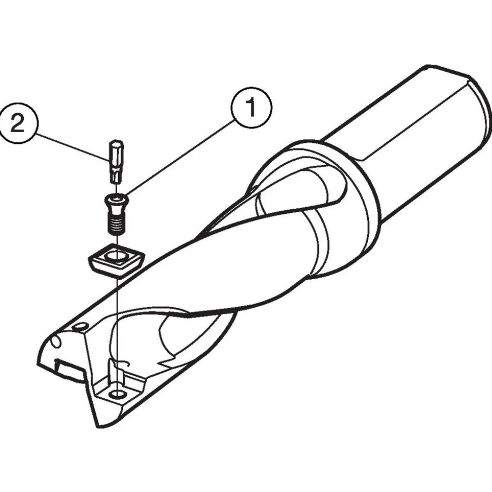 Indexable Insert Drill: A880-D1000LX25-02, 25.40 mm Max Dia, 2xD