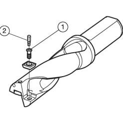 Indexable Insert Drill: A880-D1000LX25-03, 25.40 mm Max Dia, 3xD