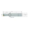 Indexable Insert Drill: DR0688-1375-075, 11/16" Max Dia, 2xD, 3/4" Shank Dia