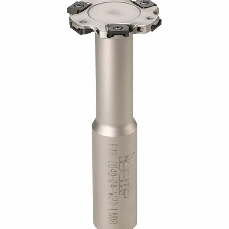 Indexable Slotting Cutter: 1/8" Cutting Width, 2" Cutter Dia, Weldon Connection, 0.6250" Depth of Cut, 3/4" Shank Dia, 4.1250" Shank Length, Right Hand