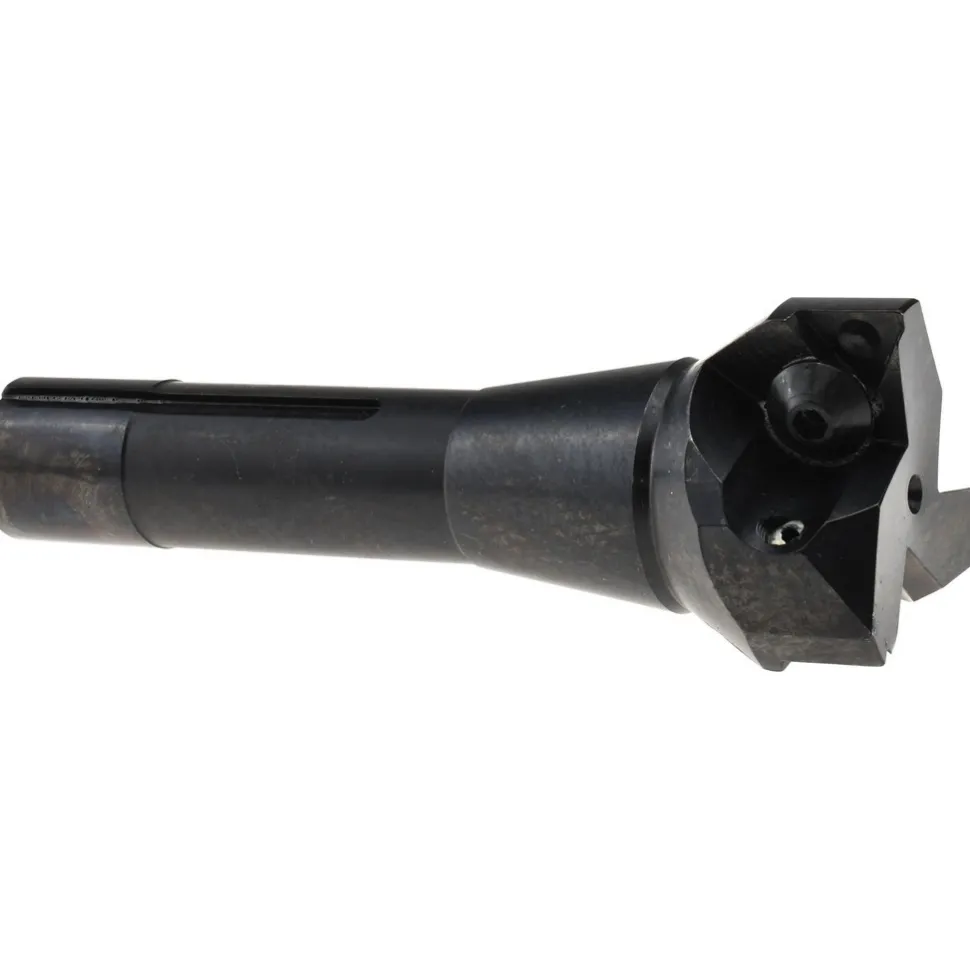 Indexable Square-Shoulder End Mill: 2"XR8 SHK, 2" Cut Dia, 0.656" Max Depth of Cut, R8 R8 Shank