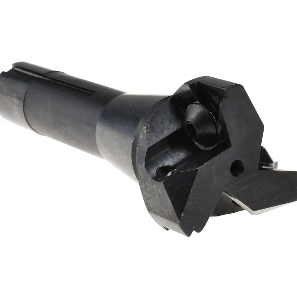Indexable Square-Shoulder End Mill: 2"XR8 SHK, 2" Cut Dia, 0.656" Max Depth of Cut, R8 R8 Shank