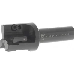 Indexable Square-Shoulder End Mill: EM-150-34 1-1/2X3/4, 1-1/2" Cut Dia, 0.65" Max Depth of Cut, 3/4" Dia Weldon Flat Shank