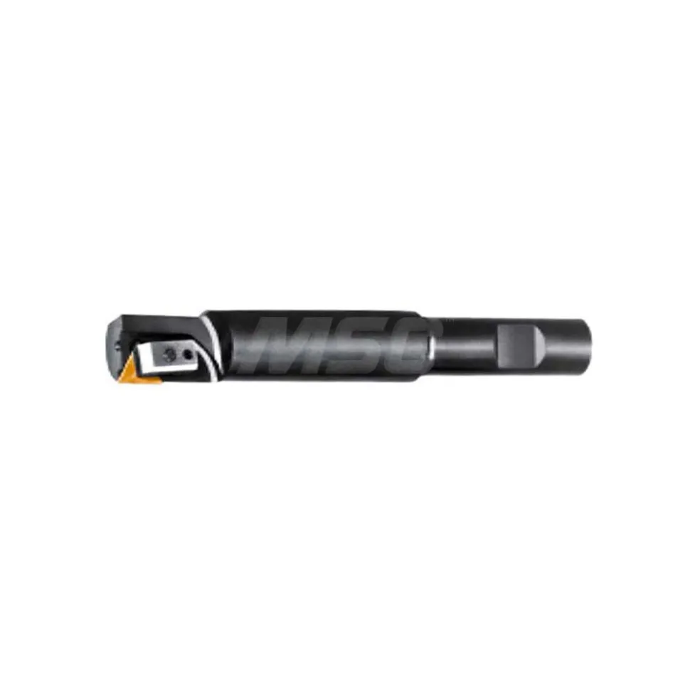 Indexable Square-Shoulder End Mill: EM-150-34 1-1/2X3/4, 1-1/2" Cut Dia, 0.65" Max Depth of Cut, 3/4" Dia Weldon Flat Shank