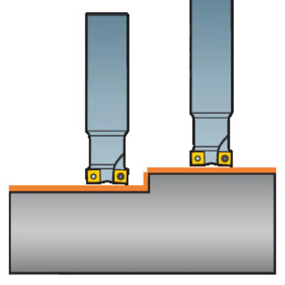 Indexable Square-Shoulder End Mill: RA390-019M19-11M, 3/4" Cut Dia, 10.01 mm Max Depth of Cut, 3/4" Dia Weldon Flat Shank