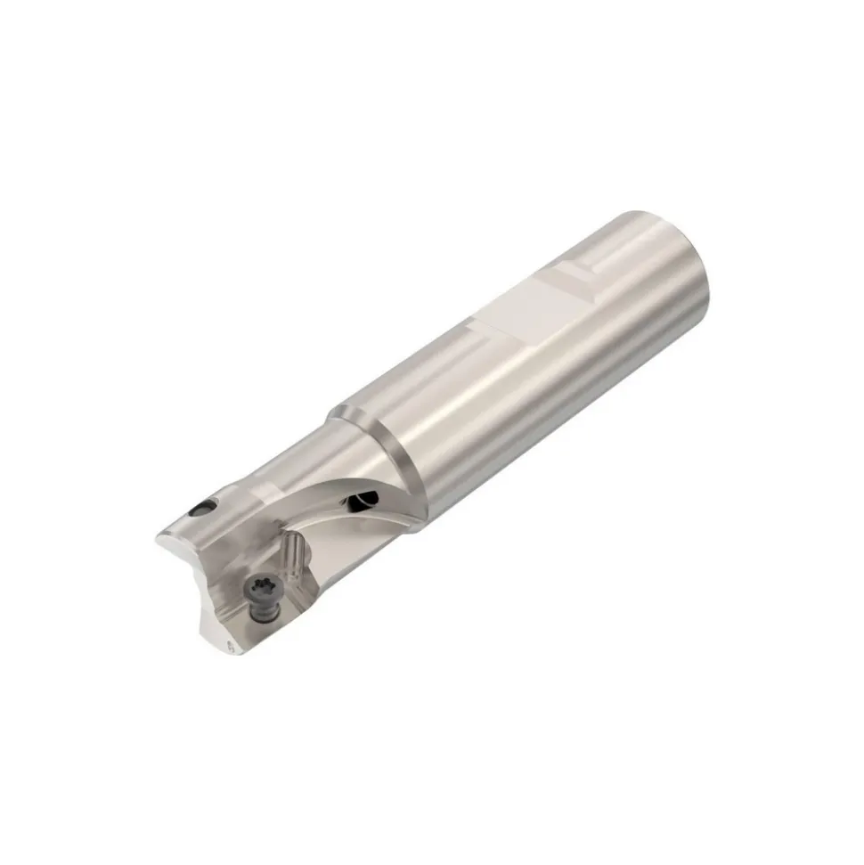 Indexable Square-Shoulder End Mill: R217.69-00.75-3-12-2AN, 3/4" Cut Dia, 0.433" Max Depth of Cut, 3/4" Dia Weldon Flat Shank