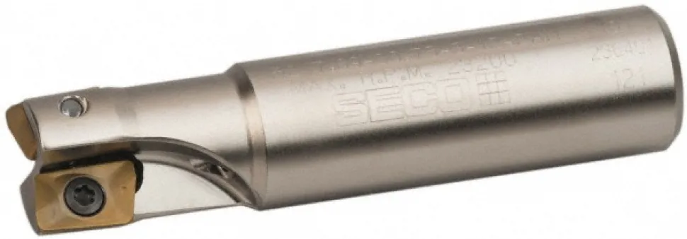 Indexable Square-Shoulder End Mill: R217.69-00.75-3-12-2AN, 3/4" Cut Dia, 0.433" Max Depth of Cut, 3/4" Dia Weldon Flat Shank