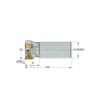 Indexable Square-Shoulder End Mill: HM390ETPD1.003W1.010, 1" Cut Dia, 0.315" Max Depth of Cut, 1" Dia Weldon Flat Shank