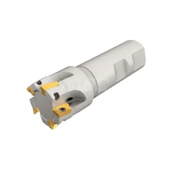 Indexable Square-Shoulder End Mill: HM90 E90A-D1.00-4-W1.0, 1" Cut Dia, 0.394" Max Depth of Cut, 1" Dia Weldon Flat Shank