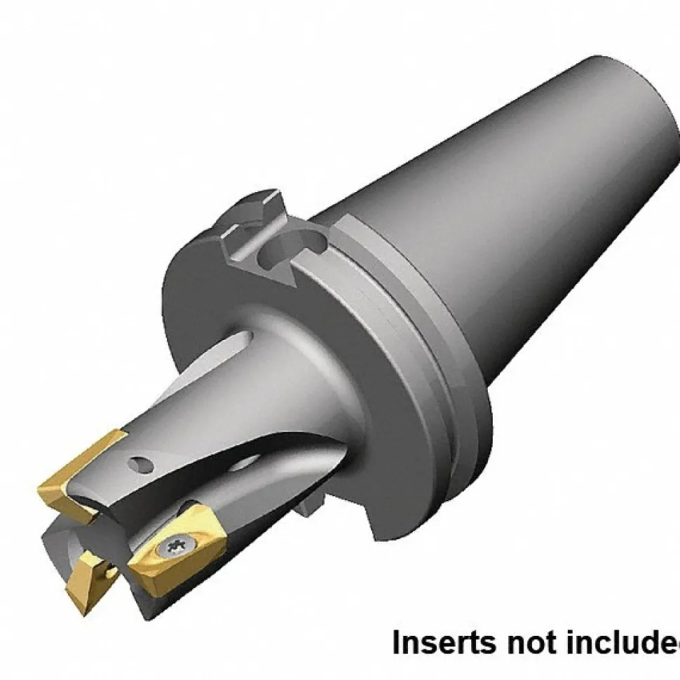 Indexable Square-Shoulder End Mill: M1D125E1803CV40L488, 1-1/4" Cut Dia, 3" Max Depth of Cut, CV40 Taper Shank