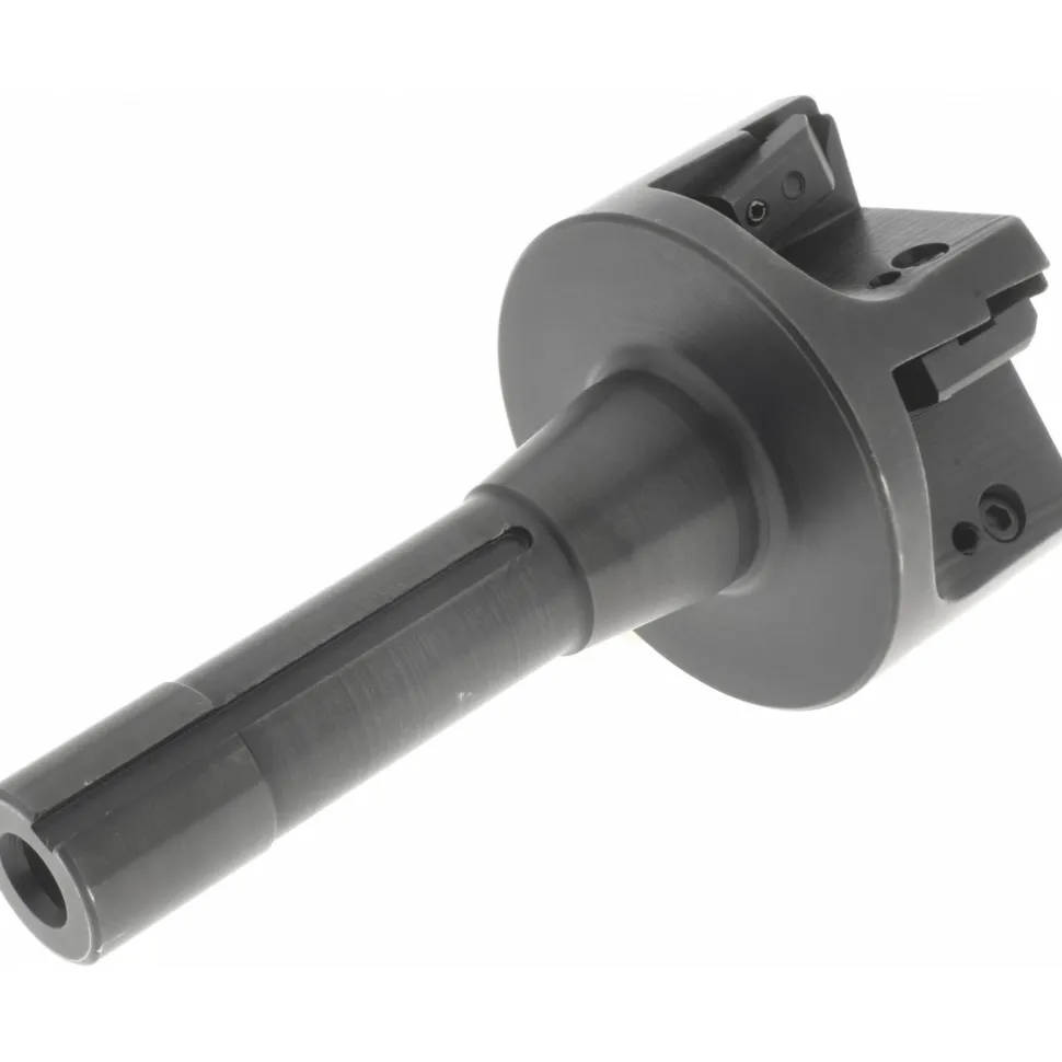 Indexable Square-Shoulder End Mill: EM-300-R8 3XR8 SH, 3" Cut Dia, 0.65" Max Depth of Cut, R8 R8 Shank