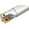 Indexable Square-Shoulder End Mill: HM90 E90A-D1.0-3W.75-C, 1" Cut Dia, 0.394" Max Depth of Cut, 3/4" Dia Weldon Flat Shank