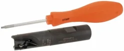 Indexable Square-Shoulder End Mill: M1D075E1402W075L175, 3/4" Cut Dia, 14.73 mm Max Depth of Cut, 3/4" Dia Weldon Flat Shank
