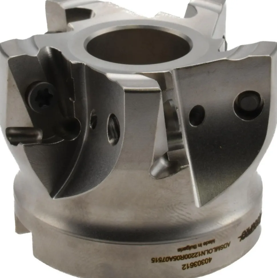 Indexable Square-Shoulder Face Mill: ADSMLOLN12200R05A07515, 2'' Cut Dia, 0.7500" Arbor Hole Dia, 0.4700" Max Cutting Depth