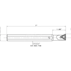 Indexable Threading Toolholder: Internal, Right Hand, 3/4 x 3/4