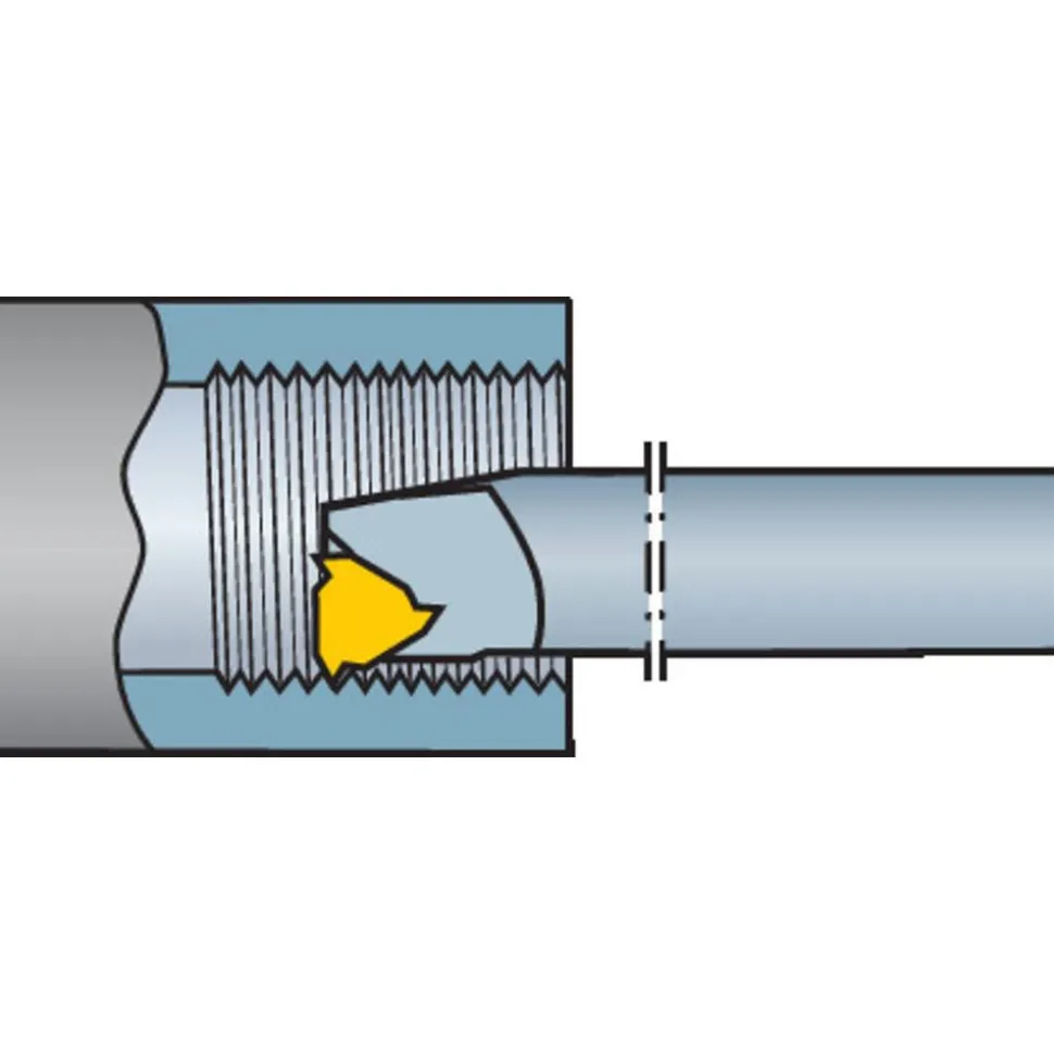 Indexable Threading Toolholder: Internal & External, Right Hand, 18.01 x 3/4" Shank