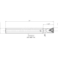 Indexable Threading Toolholder: Internal, Right Hand, 3/4 x 3/4