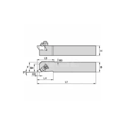 Indexable Threading Toolholder: Internal & External, Left Hand, 5/8 x 5/8" Shank
