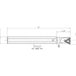 Indexable Threading Toolholder: Internal, Left Hand, 3/4 x 3/4
