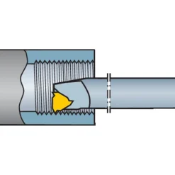 Indexable Threading Toolholder: Internal & External, Right Hand, 9.13 x 3/8