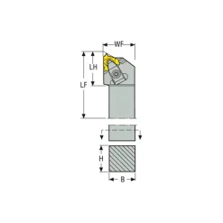 Indexable Threading Toolholder: External, Right Hand, 1 x 1" Shank