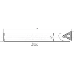 Indexable Threading Toolholder: Internal, Right Hand, 1-1/2 x 1-1/2" Shank