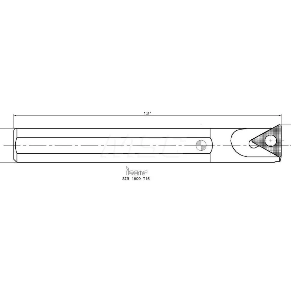 Indexable Threading Toolholder: Internal, Right Hand, 1-1/2 x 1-1/2" Shank