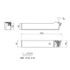 Indexable Threading Toolholder: External, Right Hand, 16 x 16 mm Shank