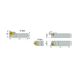 Indexable Threading Toolholder: External, Right Hand, 1-1/4 x 1-1/4