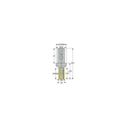 Indexable Thread Mill: 0.87" Cut Dia, 1.57" Max Hole Depth, Solid Carbide & Steel