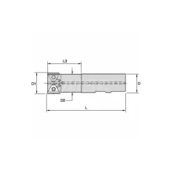Indexable Thread Mill: 1.024" Cut Dia, 1.69" Max Hole Depth, Internal & External