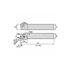 Indexable Turning Toolholder: DCLNR & L164CKC3, Clamp